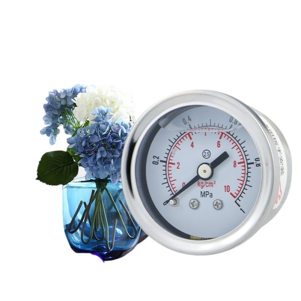Axial All-Stainless Steel YN40Z Pressure Gauge (0-1MPa) for Water, Air & Vacuum Systems