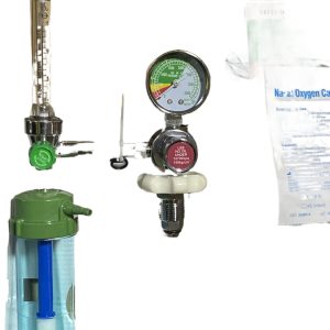 Wall-Mounted Oxygen Inhaler with Flow Meter & Pressure Reducer for Medical Use