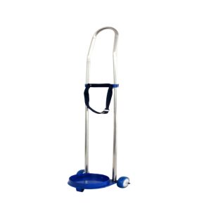 Portable Industrial Gas Cylinder Dolly (Single Bottle) with Aluminum Alloy Frame for 10L, 40L Tanks