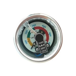 Electric Contact Pressure Gauge YX60 (380V, 10VA) 40 MPA Axial Thread M10*1 for Industrial Pressure Monitoring