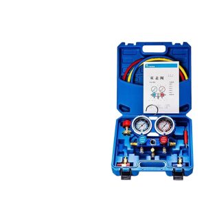 Anti-collision Silicone Oil Dual Manifold Gauge Set (-1~35bar, -1~55bar) for Household/Automotive AC Refrigerant Charging Tool