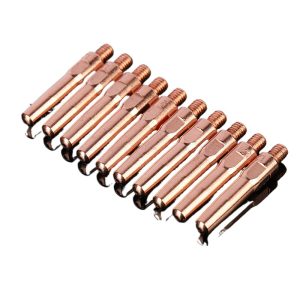 Yuepai Copper MIG Welding Contact Tips, CO2 Gas Shielded Welding Torch Nozzle, 6.5-8.8mm Diameter, Welding Accessory for Industrial Use