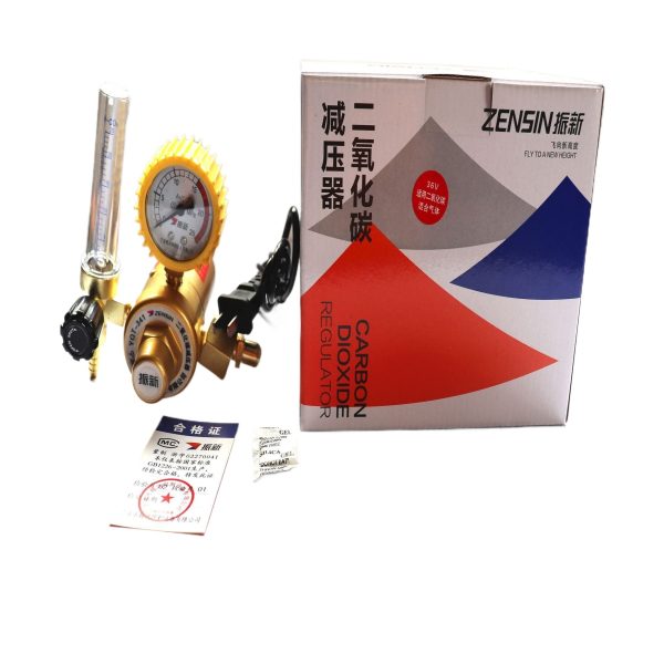ZENSIN CO2 Carbon Dioxide Regulator YQT-341 (0-25 MPa) Pressure Reducing Valve with Heating Gauge for MIG/MAG Welding Machine - 이미지 2