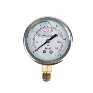 40mm Pressure Gauge (0-140 PSI, 0-10 kg/cm²) Bimetallic Scale, CL 1.5 for HVAC Systems