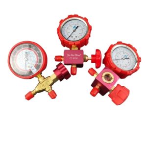 CT-410A Manifold Gauge Set with Sight Glass and R410A Adapter for HVAC Refrigerant Servicing and Vacuuming