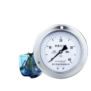 Axial Anti-Vibration Pressure Gauge YN100ZT with M20*1.5 Thread Connection (0-60MPa)