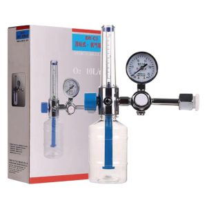 Oxygen Cylinder Float Type Oxygen Inhaler with Pressure Gauge 0-25Mpa for Medical Oxygen Supply