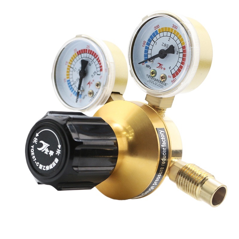Full Copper Flat Bottom Acetylene Pressure Reducer YQE03-C for Welding and Cutting Applications - Image 3