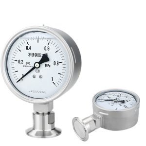 Sanitary Diaphragm Pressure Gauge YTP100BF Stainless Steel Clamp Quick Mount Pressure Gauge 50.5mm