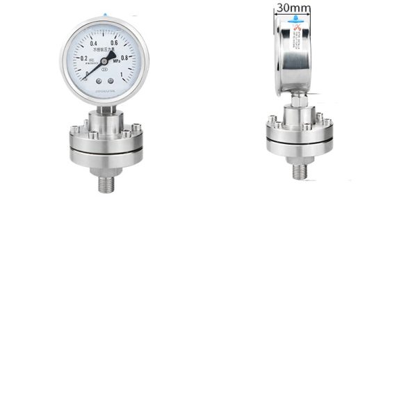 Diaphragm Pressure Gauge YTP60BF Stainless Steel 304 316L Membrane Anti-clogging Corrosion Resistant M14*1.5 for Water Gas Oil Liquid HVAC Systems - Gambar 3