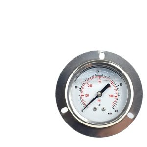 Axial Stainless Steel Pressure Gauge (0-40 bar/0-500 psi) Y63 for Oil, Gas, Liquid, Water Pressure Systems