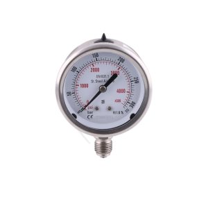 YN63SS4500P 63mm Radial Oil-Filled Pressure Gauge (4500psi, Stainless Steel Connection) Compatible with HVAC Systems