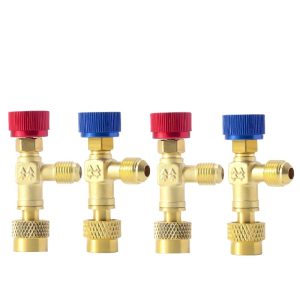 HVAC Charging Safety Valve (Pure Copper, Thickened, Leak-Proof) for R22 R32 R410a R404 R407c Refrigerants