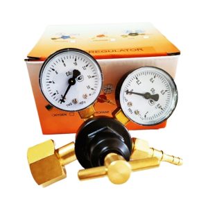 Russia Style G3/4 Joint Dual Gauge Pressure Reducer for Oxygen, Propane, CO2 Gas Regulator, Max 25MPa