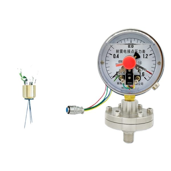Diaphragm Pressure Gauge YNXCTP-100/ML (DN100, 0-6Mpa, 1.6 Accuracy, M20*1.5 Threaded Connection)