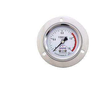 Yongyi Y60ZTBF Axial Edge Stainless Steel Pressure Gauge (0-1.6MPa) for Water, Oil, Gas Pressure Systems