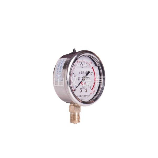 Heavy Duty HVAC Pressure Gauge, YN63 Shock Resistant Radial Pressure Meter 0-1.6 MPa (230 psi) for Industrial Applications