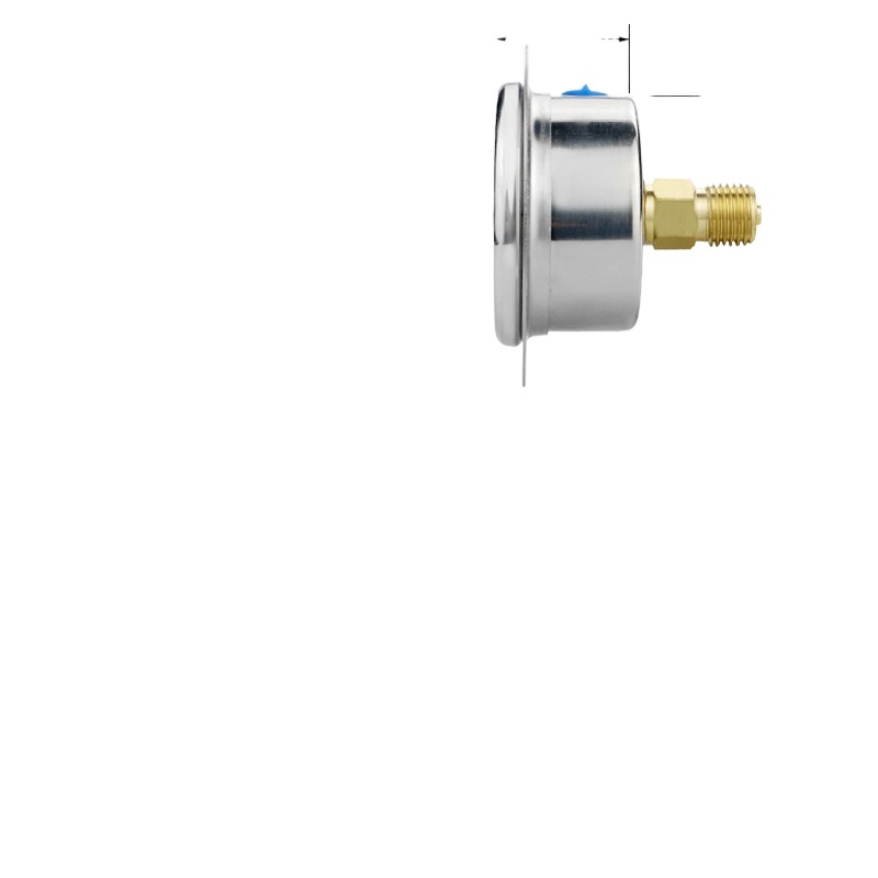 YN50ZT Axial Stainless Steel Pressure Gauge (0-1.6MPa, 2.5 Accuracy) with Edge for HVAC Systems - Image 3