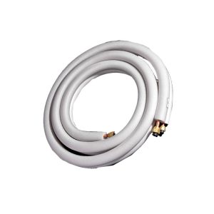 Universal Air Conditioner Copper Pipe Extension Kit (6.35*0.6/9.52*0.6, 3M) for HVAC Systems, White Insulated