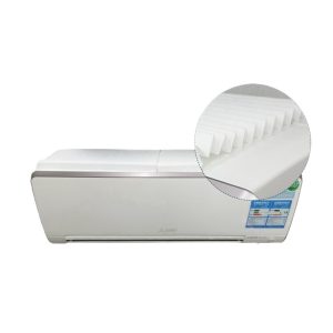 HVAC Air Conditioner Intake Filter Mesh Foldable Adhesive Type Air Filtration Net for Wall-mounted, Standing, and Central AC