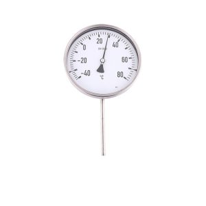 Industrial Bimetal Thermometer (100mm, Universal, Stainless Steel Case, -40 to 80°C) for HVAC Systems