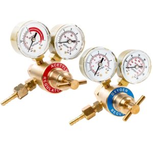 Full Brass Acetylene Pressure Reducer Regulator CGA200 & Oxygen Pressure Reducer Regulator CGA540 for Welding