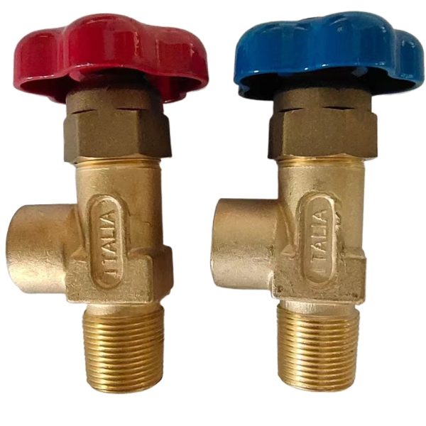 CO2 Cylinder Valve QF-2A8 QF-2C QF-2D Brass for Oxygen Tanks, Gas Bottles, compatible with CGA540/CGA540B fittings Replaces QF-2C*15*4*Brass - Imej 4