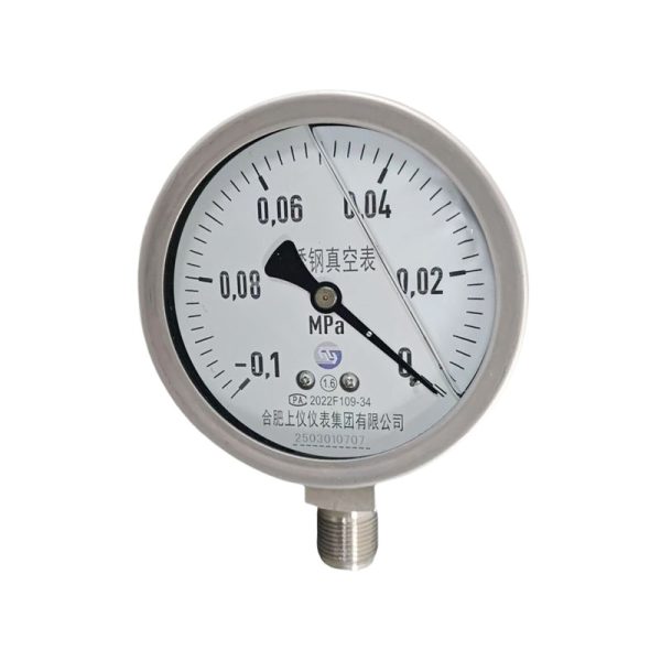 Stainless Steel Vacuum Pressure Gauge YZ-100BF (-0.1-0 MPa) for Water, Gas, Oil, Hydraulic Systems - Imagem 3