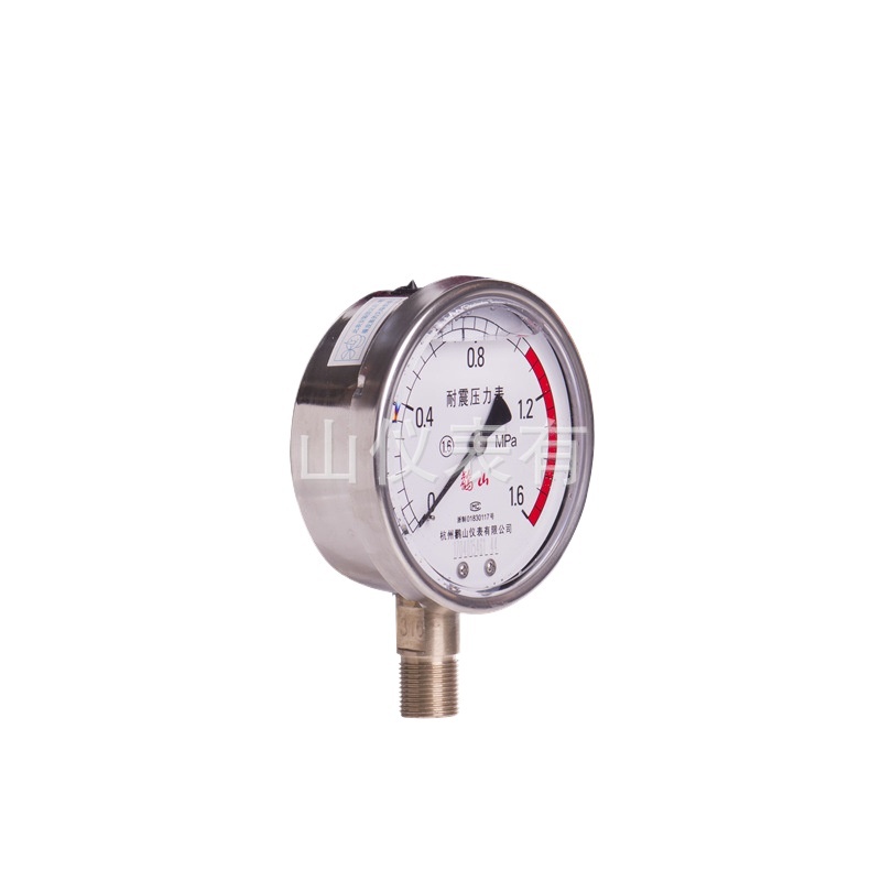 YN100BF Stainless Steel Pressure Gauge (0-1.6 MPa, 100mm Radial Connection, Vibration Resistant) for Industrial HVAC Systems - Image 2