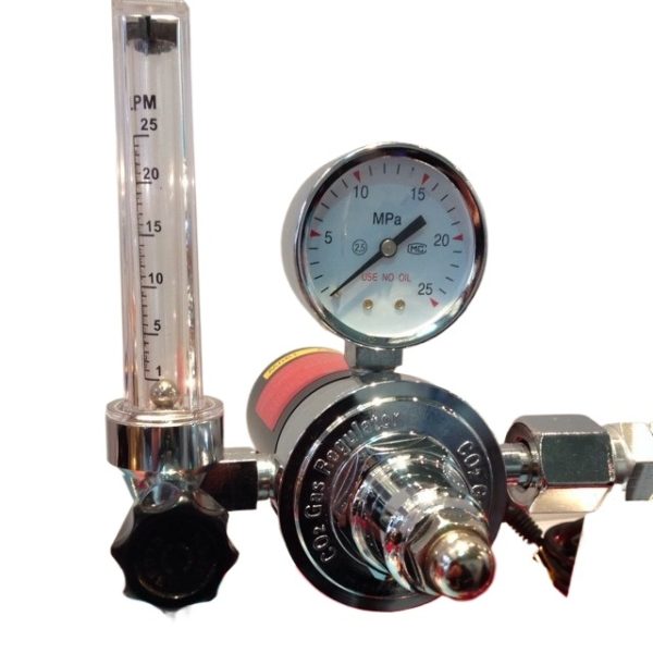 CO2 Pressure Regulator with Flow Meter (0-25 LPM, 0-25 MPa) for CO2 Gas Applications - Image 3