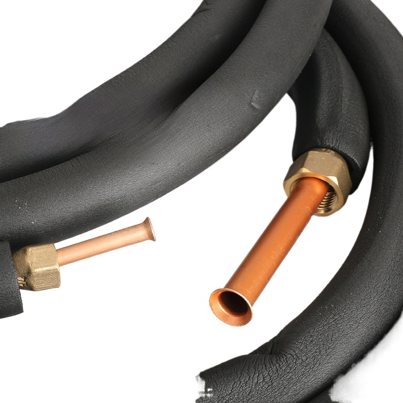 Alloy Seamless AC Pipe Tubing (0.8-1.1mm thick) for 1P/1.5P/2P/3P/5P Air Conditioners, Compatible with R410/R32 Refrigerants, Insulated with 9mm B1 Rubber - Image 2