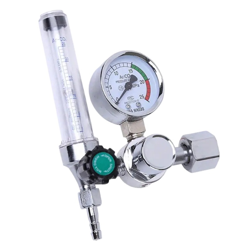 MIG/TIG Welding Argon CO2 Gas Flow Meter Regulator with Pressure Gauge WQ-01 - Image 2