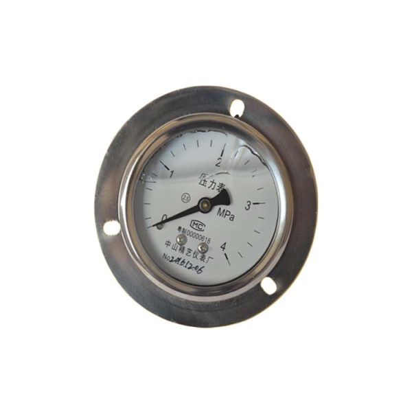 YZB-60ZT Axial Stainless Steel Pressure Gauge 1.6 MPa (0-1.6 MPa) with Front Flange for Embedded Installation Replaces YBN60ZT - Gambar 5