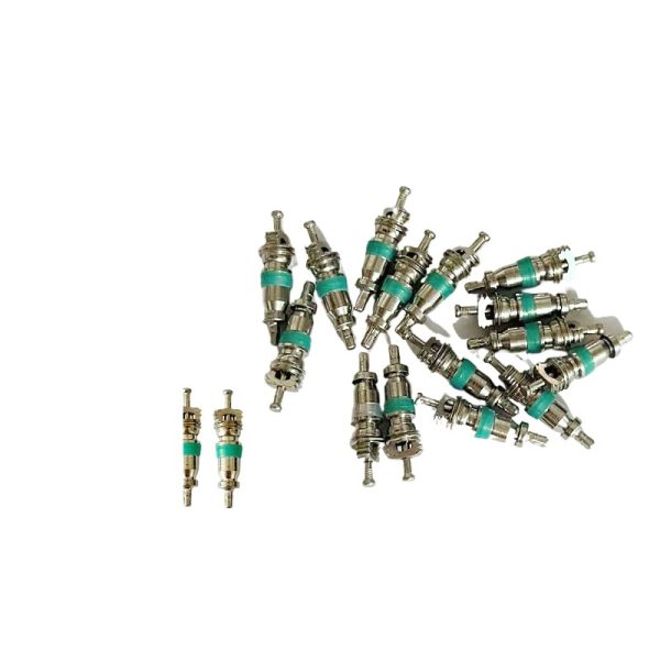 HVAC Refrigerant Charging Valve Core (Brass, R410 High Pressure Resistant) for Car Air Conditioning Systems