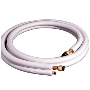 Pre-insulated HVAC Copper Pipe Set (6.35*0.6/15.88*0.7) for Air Conditioner, 3-meter Length, Durable & Pressure Resistant for Small 3P Units