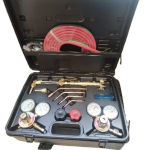 Portable Acetylene & Oxygen Welding Torch Kit with Gauges and Hoses, Professional Heavy-Duty Cutting & Brazing Torch Set for General Purpose Welding Tasks