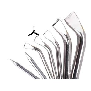 Soldering Iron Tips Lead-Free Horsehoe Flat Chisel Pointed Head for ELECALL 30W-500W External Heating Soldering Iron