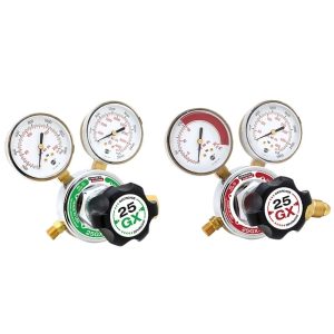 Lincoln Electric 25GX Single-Stage Oxygen & Acetylene Regulator Kit for Industrial Welding Systems