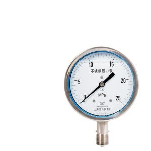Heavy-Duty Stainless Steel Pressure Gauge YN-100BF 0-25 MPa (1.6 Accuracy) for Industrial Hydraulic Systems