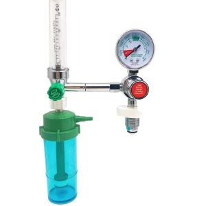 Vertical Interface Oxygen Flowmeter Float Type Oxygen Inhaler Medical Oxygen Bottle Flow Gauge (0-15 L/Min)