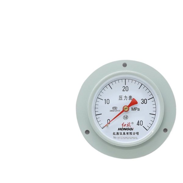 HONGQI Y-100ZT Axial Pressure Gauge with Flange, M20*1.5, 1.6% Accuracy, 100MM Diameter - 이미지 2