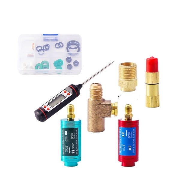 Integrated Vacuum Pump Accessories Kit (Impurities & Moisture Filter, Suction Inlet, Adapters, O-rings, Thermometer) for HVAC Refrigeration Systems - รูปภาพ 2
