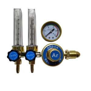 AR/CO2 Argon Twin Flow Meter Regulator with Pressure Gauge for Welding Applications