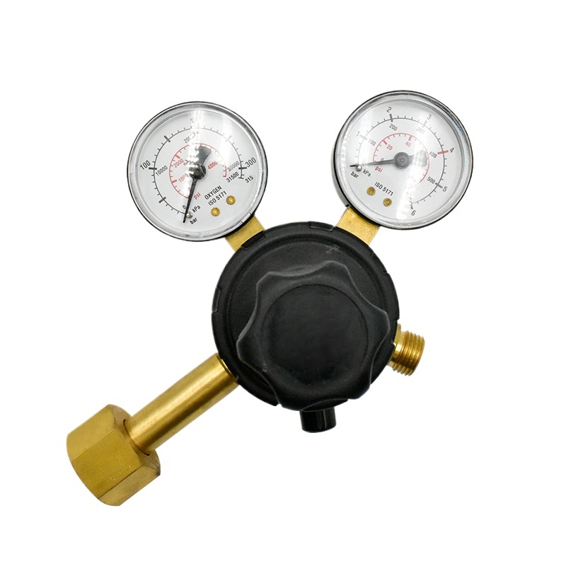 Industrial CO2 Pressure Reducer Regulator Dual Gauge ISO 5171 with Aluminum Alloy Valve Body - Image 3