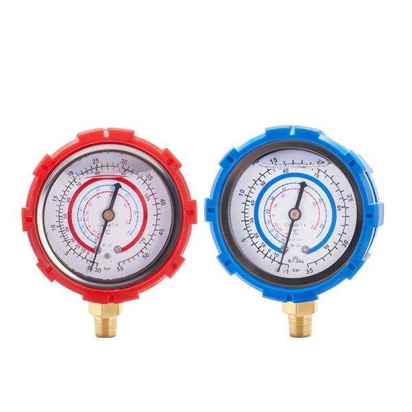 AC Refrigerant Charging Manifold Gauge Set High Low Pressure for R-22 R-410A R-32 Auto HVAC System - Изображение 2