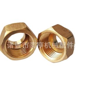 Brass Flare Nut for HVAC Refrigerant Line (6.35mm, 9.52mm, 12.7mm, 15.88mm, 19.05mm, 22.2mm) for Air Conditioner Outdoor Unit Connection