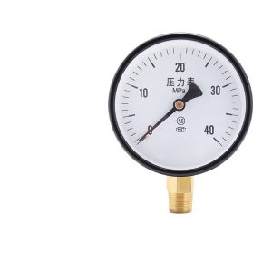 Pressure Gauge 0-40MPa Stainless Steel Shockproof Hydraulic Pressure Meter for Automotive Industrial & Automation