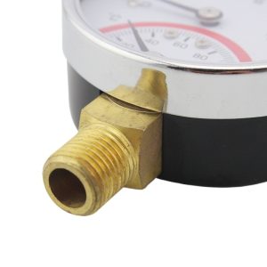 Y63 Radial Thermal Pressure Gauge (Stainless Steel Case, Oil-Fillable, Shockproof) for HVAC Systems, Replaces Standard Pressure Gauges