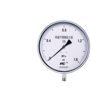 Y250BF Stainless Steel Pressure Gauge 0-1.6MPa Water Oil Hydraulic Air Pressure Gauge for Boiler Pressure Measurement