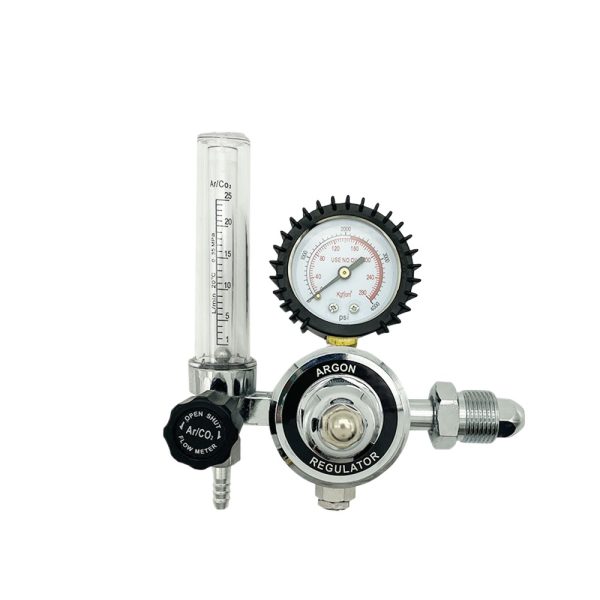 YQAR-73L Argon/CO2 Pressure Reducer Regulator for MIG TIG Welder Flow Meter Gas Bottle Pressure Gauge - Single Stage